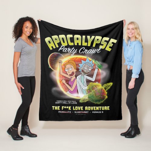 Apocalypse Party Crawl Fleece Blanket