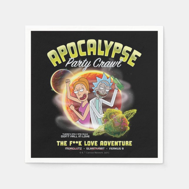 Apocalypse Party Crawl Napkins (Front)