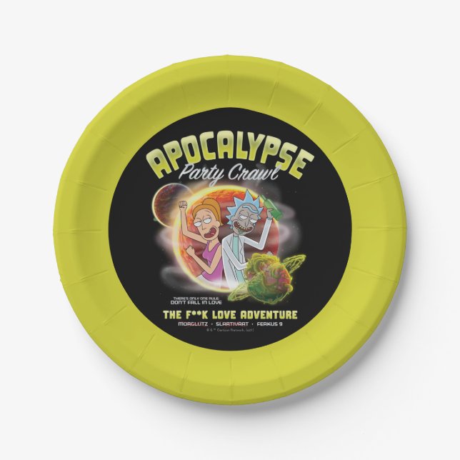 Apocalypse Party Crawl Paper Plates (Front)
