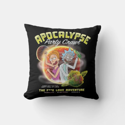 Apocalypse Party Crawl Throw Pillow