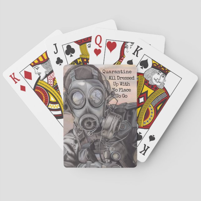 Apocalypse Quarantine You Add Text Birthday Gift Poker Cards (Back)