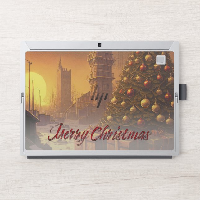 Apocalyptic Christmas Motif, with Presents HP Laptop Skin (Front)