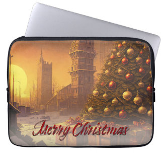 Apocalyptic Christmas Motif, with Presents Laptop Sleeve