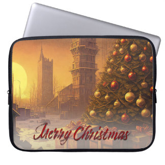 Apocalyptic Christmas Motif, with Presents Laptop Sleeve