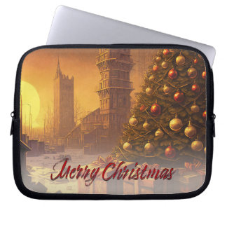 Apocalyptic Christmas Motif, with Presents Laptop Sleeve