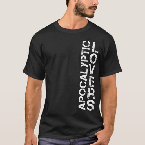 Apocalyptic Lovers _ M Vertical DBL sided logo T_Shirt