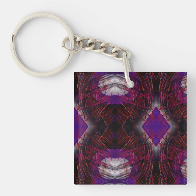 Apocalyptic Red Moon Keychain (Front)