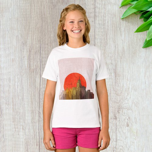 Apocalyptic Retro City Girls T_Shirt