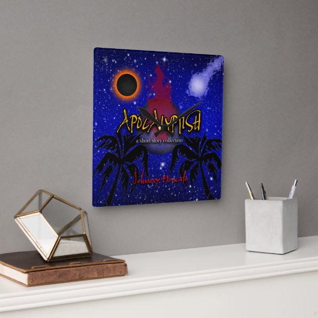 Apocalyptish Planet Logo Square Wall Clock (Office)
