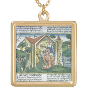 Apocrypha: Tobit is blinded by sparrow's droppings Gold Plated Necklace