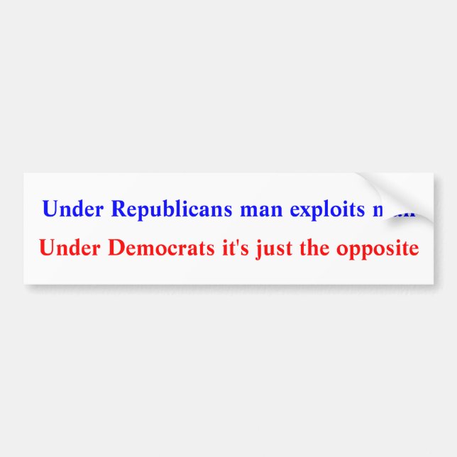 Apolitical bumpersticker bumper sticker (Front)
