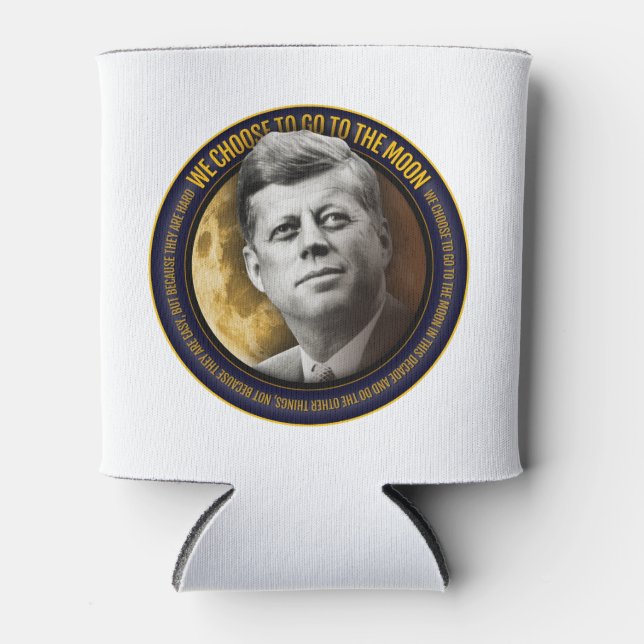 Apollo 11 50th Anniversary JFK We Choose Speech Can Cooler (Front)