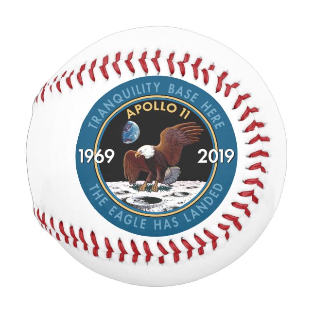 Apollo 11 50th Anniversary Mission Patch Insignia Baseball (Front Right)