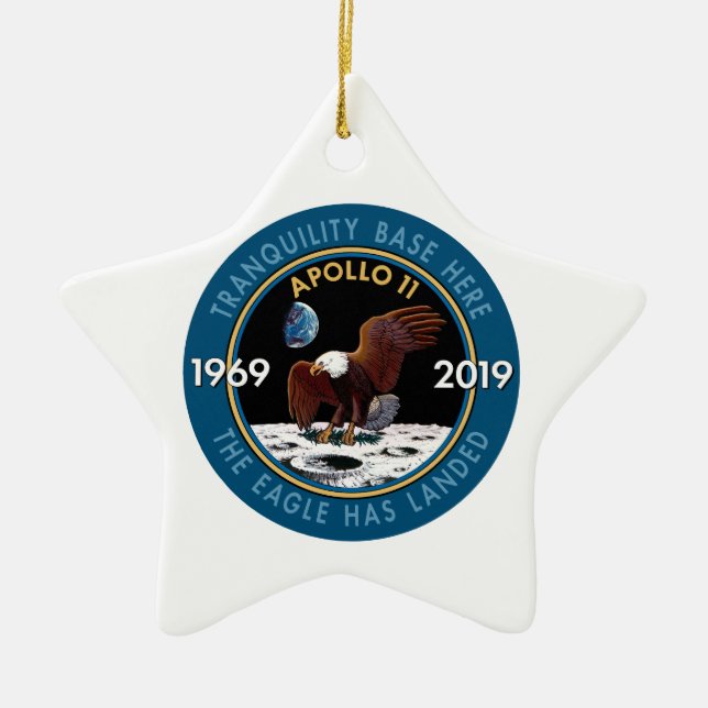 Apollo 11 50th Anniversary Mission Patch Insignia Ceramic Ornament (Front)