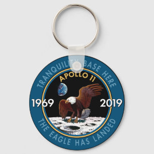 Apollo 11 50th Anniversary Mission Patch Insignia Keychain