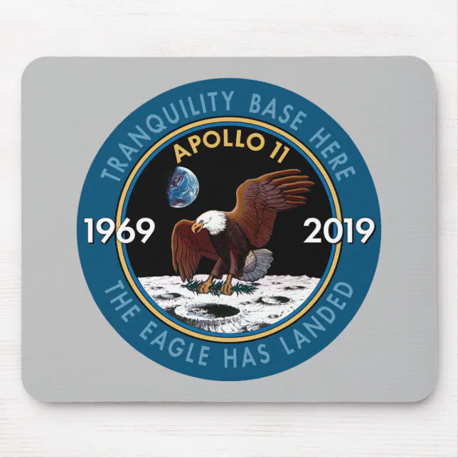 Apollo 11 50th Anniversary Mission Patch Insignia Mouse Pad | Zazzle