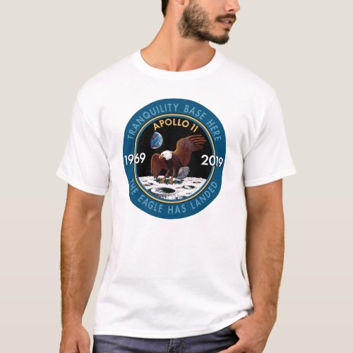 Apollo 11 50th Anniversary Mission Patch Insignia T_Shirt