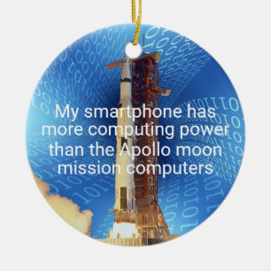 Apollo 11 Computing Power Ceramic Ornament