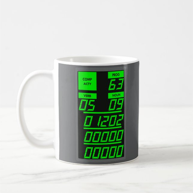 Apollo 11 DSKY Electroluminescent Display -  Coffee Mug (Left)
