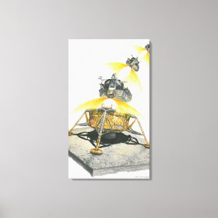 Apollo 11 Eagle module taking off from the Moon Canvas Print