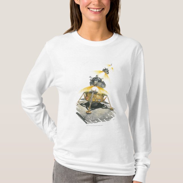 Apollo 11 Eagle module taking off from the Moon T-Shirt (Front)