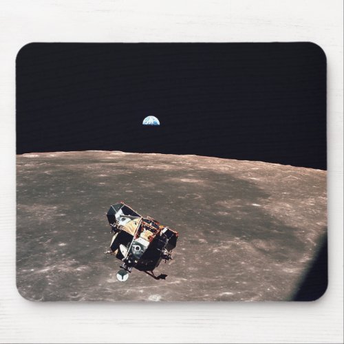 Apollo 11 Earth View as the Lunar Module Eagle Lea Mouse Pad