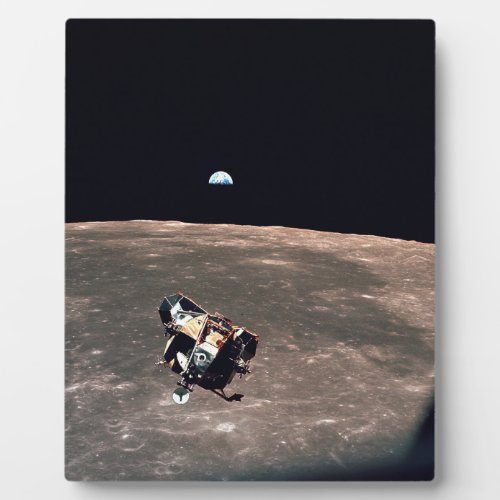Apollo 11 Earth View as the Lunar Module Eagle Lea Plaque