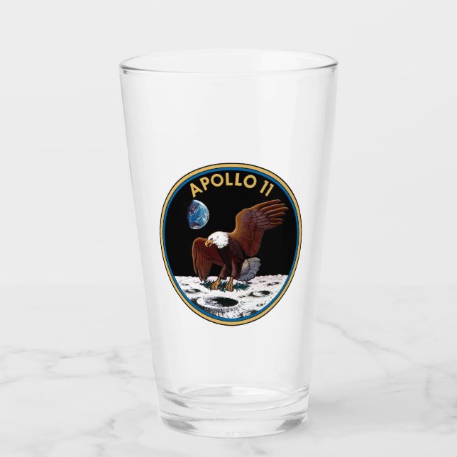 Apollo 11 insignia glass (Front)