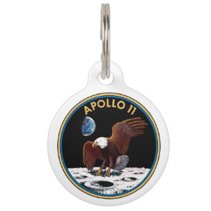 Apollo 11 insignia pet ID tag