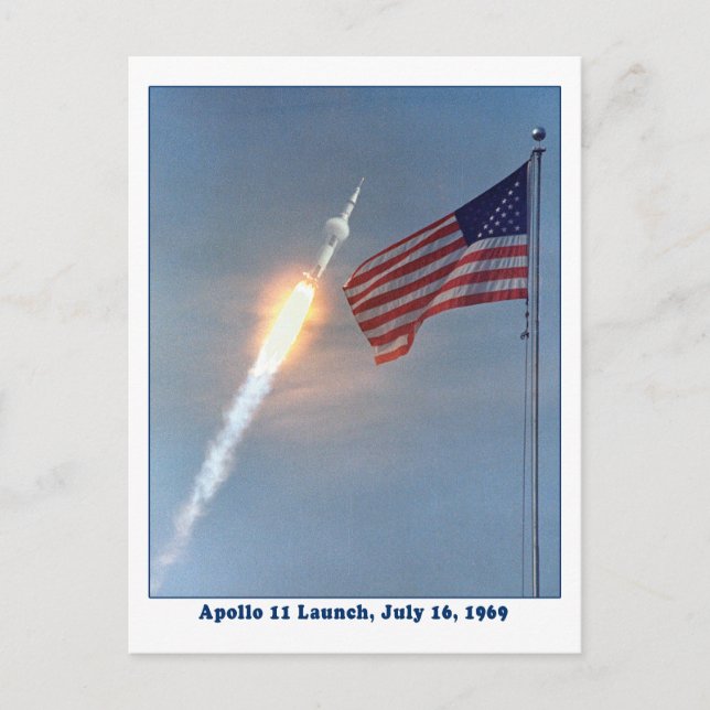 Apollo 11 Launch July 16, 1969 Postcard (Front)