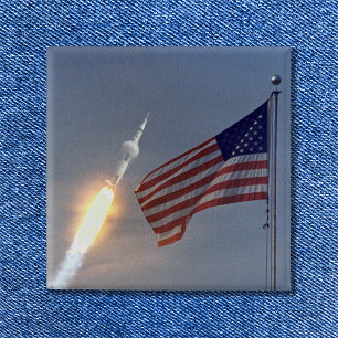 Apollo 11 Launch Pinback Button