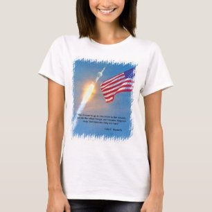 Apollo 11 launch with American Flag T-Shirt