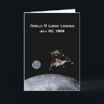 Apollo 11 Lunar Landing Card<br><div class="desc">On July 20, 1969, the Apollo 11 Eagle lander began it’s historic descent to the surface of the moon with the first astronauts from the planet Earth to visit another world. It was the culmination of President Kennedy’s commitment to win the space race of the sixties and a landmark event...</div>