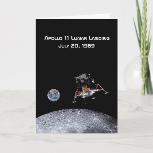 Apollo 11 Lunar Landing Card