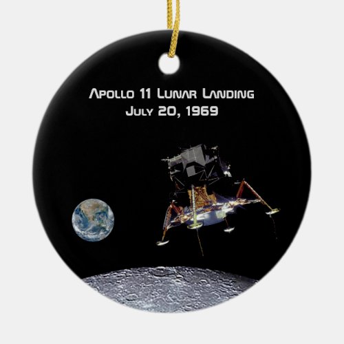 Apollo 11 Lunar Landing Ceramic Ornament