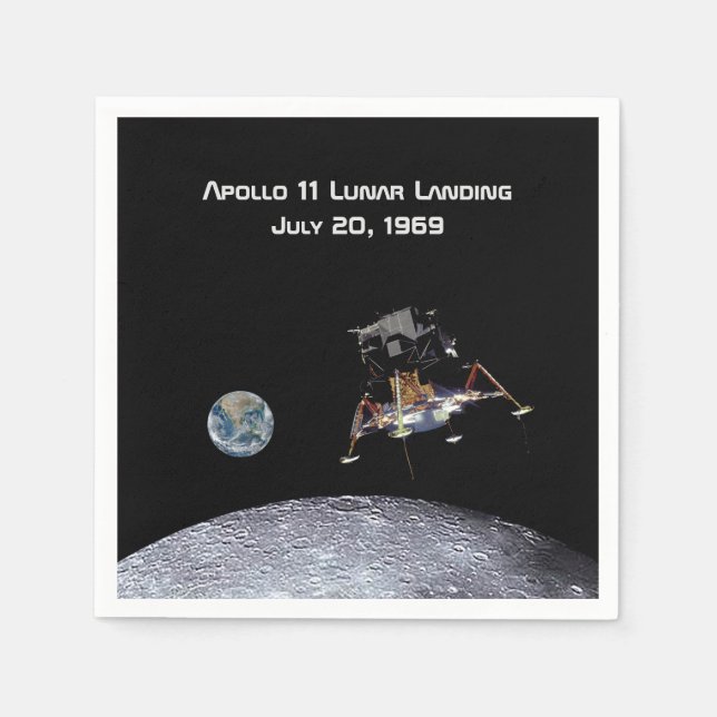 Apollo 11 Lunar Landing Napkins (Front)