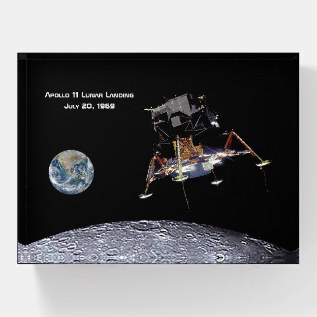 Apollo 11 Lunar Landing Paperweight (Front)