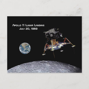 Apollo 11 Lunar Landing Postcard