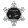 Apollo 11 Lunar Landing Snowflake Pewter Christmas Ornament