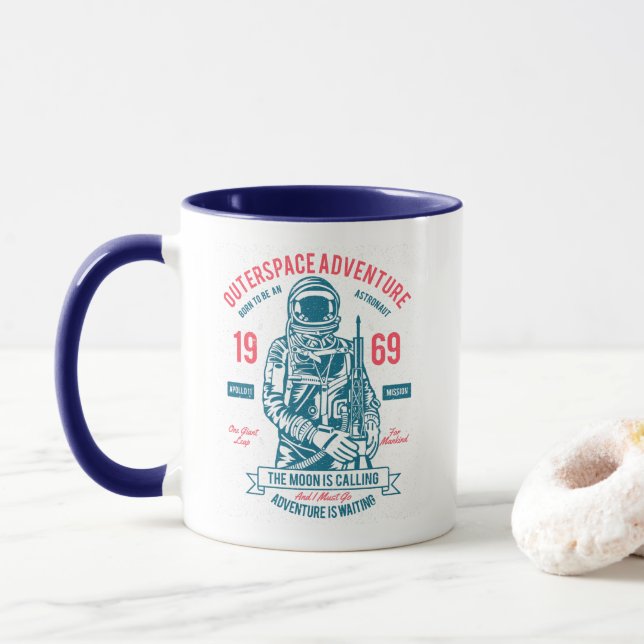 Apollo 11 Man On the Moon 1969 Mug (With Donut)