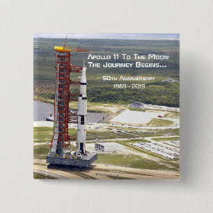 Apollo 11 Mission to the Moon Anniversary Button
