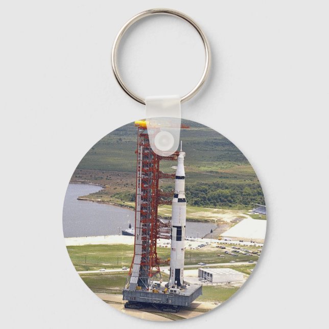 Apollo 11 Mission to the Moon Anniversary Keychain (Front)