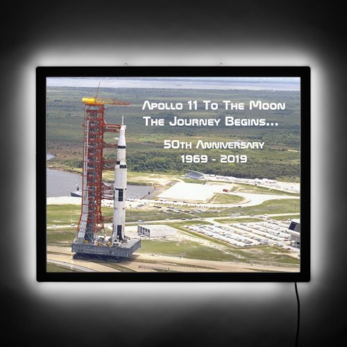 Apollo 11 Mission to the Moon Anniversary LED Sign
