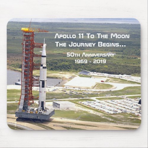 Apollo 11 Mission to the Moon Anniversary Mouse Pad