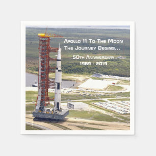 Apollo 11 Mission to the Moon Anniversary Napkins
