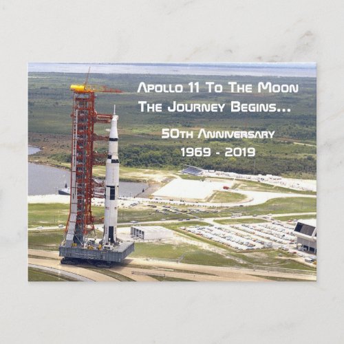 Apollo 11 Mission to the Moon Anniversary Postcard