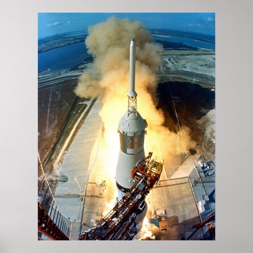 Apollo 11 Moon Landing Launch Kennedy Space Center Poster
