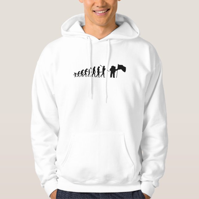 Apollo 11 Moon landing theory of evolution Hoodie (Front)
