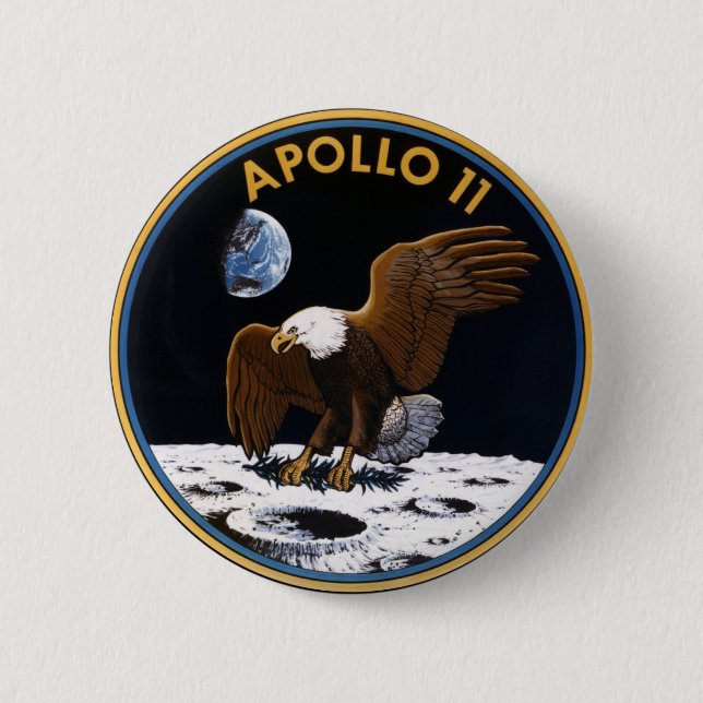 Apollo 11 pinback button (Front)