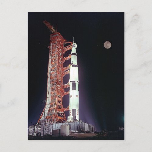 Apollo 11 Saturn V Rocket Postcard
